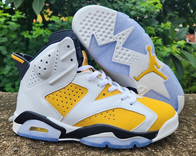 Air Jordan 6 Retro White Yellow [Cheap Jordans Shoes 6 87]